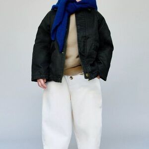 Zara Black Waxed Jacket kids
